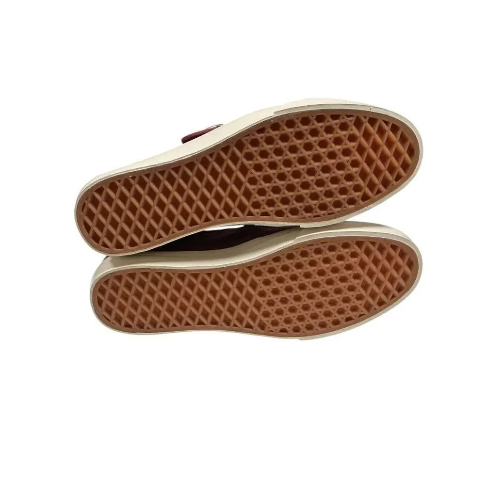 Vans Mary Jane Shoes Womens 8 Brown Satin Premium Low Pro LX Sneakers NEW